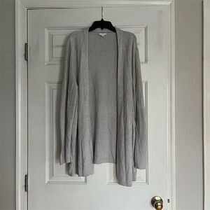 J. Jill Women's Gray Open Front Cardigan Sweater Size L